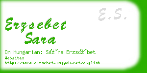 erzsebet sara business card